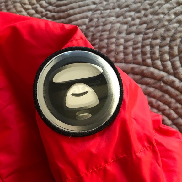 Bape Bathing Ape red Camo reversible puffer jacket size S - Picture 10 of 12